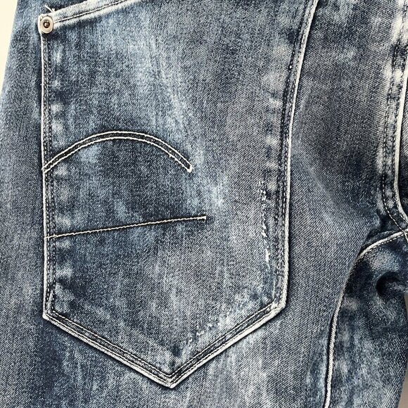 G Star Raw For The Oceans Type C 3D Jeans Light Acid Wash Pharrell 26x28 Barrel - Picture 12 of 16